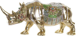 Decoratieve figuren DKD Home Decor Gouden Hars Multicolour Neushoorn (55 x 17,5 x 25 cm)