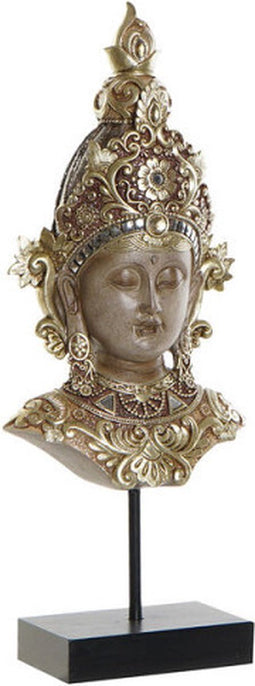 Decoratieve figuren DKD Home Decor Gouden Metaal Bruin Boeddha Hars (15 x 7 x 38 cm)