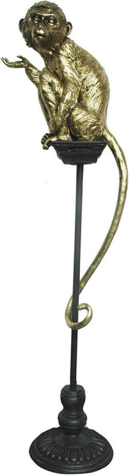 Decoratieve figuren DKD Home Decor Gouden Metaal Hars Koloniaal Aap (32 x 21 x 105 cm)