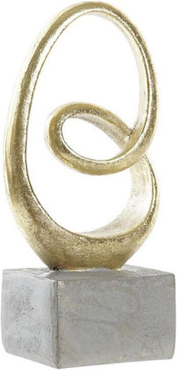 Decoratieve figuren DKD Home Decor Grijs Gouden Metaal Modern (12 x 8 x 25 cm)