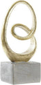 Decoratieve figuren DKD Home Decor Grijs Gouden Metaal Modern (12 x 8 x 25 cm)