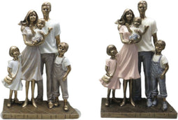 Decoratieve figuren DKD Home Decor Hars Multicolour Modern Familie (24 x 11,5 x 34 cm) (2 Stuks)