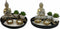 Decoratieve figuren DKD Home Decor Hars Orientaals Tuin (26 x 26 x 18 cm) (2 Stuks)