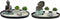 Decoratieve figuren DKD Home Decor Hars Steen Orientaals Tuin (32 x 16,5 x 15,5 cm) (2 Stuks)