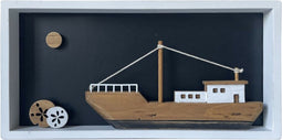 Decoratieve figuren DKD Home Decor Hout Wit (40 x 3.5 x 20 cm)