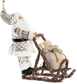 Decoratieve figuren DKD Home Decor Kerstmis Kerstman Hout Polyester (42 x 22 x 48 cm)