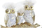 Decoratieve figuren DKD Home Decor Koffer Uilen Zwart Gouden Wit Hars Traditioneel (24 x 9 x 26 cm)