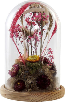 Decoratieve figuren DKD Home Decor Kristal Blommor Hout MDF (17 x 17 x 26 cm)