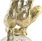 Decoratieve figuren DKD Home Decor Kristal Gouden Hars Mannen (28 x 12 x 38 cm)