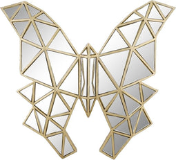 Decoratieve figuren DKD Home Decor Kristal Gouden Hars Vlinder (29,5 x 4 x 28,5 cm)