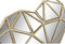 Decoratieve figuren DKD Home Decor Kristal Hart Gouden Hars (26 x 5 x 21 cm)