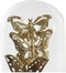 Decoratieve figuren DKD Home Decor Kristal Zwart Gouden Metaal Vlinders (18,5 x 18,5 x 32,5 cm)