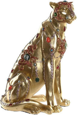 Decoratieve figuren DKD Home Decor Luipaard Hars Koloniaal (25,5 x 17 x 33 cm)