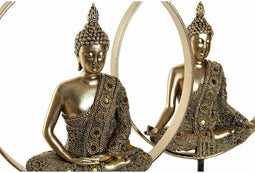 Decoratieve figuren DKD Home Decor Metaal Boeddha Hars (26 x 11 x 40 cm) (2 pcs)