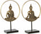 Decoratieve figuren DKD Home Decor Metaal Boeddha Hars (26 x 11 x 40 cm) (2 pcs)