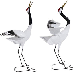 Decoratieve figuren DKD Home Decor Metaal Reiger (55 x 25 x 120 cm) (2 Stuks)