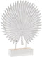 Decoratieve figuren DKD Home Decor Metaal Wit Tropisch Hout MDF Blad van een plant (36 x 7 x 46 cm)
