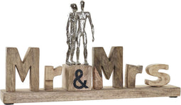 Decoratieve figuren DKD Home Decor Mr & Mrs Ziverachtig Aluminium (51 x 7,5 x 28 cm)
