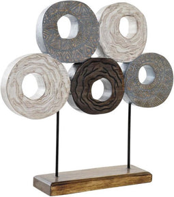 Decoratieve figuren DKD Home Decor Multicolour Ijzer Cirkels (49 x 10 x 47 cm)