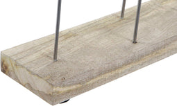 Decoratieve figuren DKD Home Decor Natuurlijk Bruin Wit Ijzer Mangohout Zeeman Vissen (65 x 9 x 31 cm)