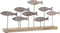 Decoratieve figuren DKD Home Decor Natuurlijk Bruin Wit Ijzer Mangohout Zeeman Vissen (65 x 9 x 31 cm)