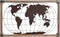 Decoratieve figuren DKD Home Decor Natuurlijk Metaal Koper Pijnboom Wereldkaart (75 x 6 x 46 cm)