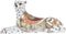 Decoratieve figuren DKD Home Decor Oranje Wit Luipaard Hars (24 x 10 x 12 cm)
