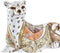 Decoratieve figuren DKD Home Decor Oranje Wit Luipaard Hars (24 x 10 x 12 cm)