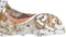 Decoratieve figuren DKD Home Decor Oranje Wit Luipaard Hars (24 x 10 x 12 cm)