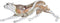 Decoratieve figuren DKD Home Decor Oranje Wit Luipaard Hars (37 x 10 x 13 cm)