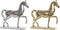Decoratieve figuren DKD Home Decor Paard Ziverachtig Gouden Hars (34 x 9,5 x 33,5 cm) (2 Stuks)