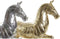 Decoratieve figuren DKD Home Decor Paard Ziverachtig Gouden Hars (34 x 9,5 x 33,5 cm) (2 Stuks)