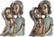Decoratieve figuren DKD Home Decor Rood Gouden Turkoois Hars Kinderen Modern (19 x 15 x 28 cm) (2 Stuks)