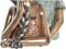 Decoratieve figuren DKD Home Decor Rood Gouden Turkoois Hars Kinderen Modern (19 x 15 x 28 cm) (2 Stuks)