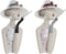Decoratieve figuren DKD Home Decor Roze Wit Hars Fashion Girls (18,5 x 15 x 31 cm) (2 Stuks)