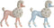 Decoratieve figuren DKD Home Decor Scandi 25 x 8 x 27,5 cm Blauw Roze (2 Stuks)