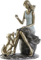 Decoratieve figuren DKD Home Decor Vrouw Blauw Gouden Hars Modern (13 x 8,5 x 17,5 cm)