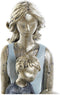 Decoratieve figuren DKD Home Decor Vrouw Blauw Gouden Hars Modern (15 x 9,5 x 18 cm)