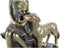 Decoratieve figuren DKD Home Decor Vrouw Blauw Gouden Hars Modern (15 x 9,5 x 18 cm)