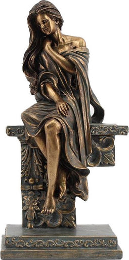 Decoratieve figuren DKD Home Decor Vrouw Koper Hars (17 x 11 x 32,50 cm)