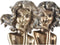 Decoratieve figuren DKD Home Decor Vrouw Rood Gouden Turkoois Hars Modern (9 x 10 x 35 cm) (2 Stuks)