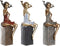 Decoratieve figuren DKD Home Decor Vrouw Rood Grijs Blauw Hars Modern (16 x 12 x 37 cm) (3 Stuks)