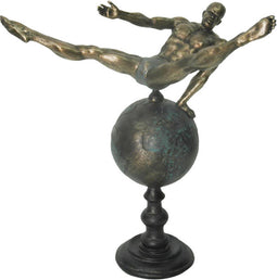 Decoratieve figuren DKD Home Decor Wereld Gouden Hars Gymnast Modern (29 x 16 x 33 cm)