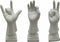 Decoratieve figuren DKD Home Decor Wit Hars Keramiek Hand (7 x 7 x 25 cm) (3 Stuks)
