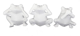 Decoratieve figuren DKD Home Decor Wit Hars Kikker Modern (18,5 x 13 x 17,8 cm) (3 Stuks)
