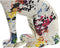 Decoratieve figuren DKD Home Decor Wit Luipaard Hars Multicolour Modern (16 x 8 x 25 cm)
