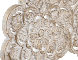Decoratieve figuren DKD Home Decor Wit Mangohout Hout MDF (50 x 9 x 45 cm)
