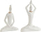 Decoratieve figuren DKD Home Decor Wit Natuurlijk Orientaals Yoga 25 x 8 x 36 cm (2 Stuks)