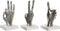 Decoratieve figuren DKD Home Decor Zilverkleurig 10 x 10 x 20 cm (3 Stuks)