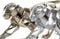Decoratieve figuren DKD Home Decor Ziverachtig Gouden Hars Panter (46,5 x 10 x 18 cm) (2 Stuks)